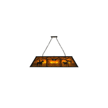 Personalized 9 Light 17" Wide Linear Pendant