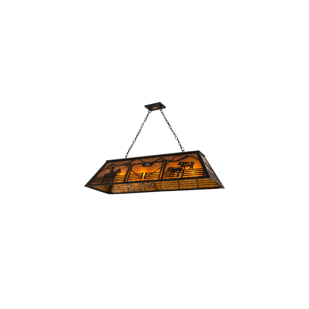 Personalized 9 Light 17" Wide Linear Pendant