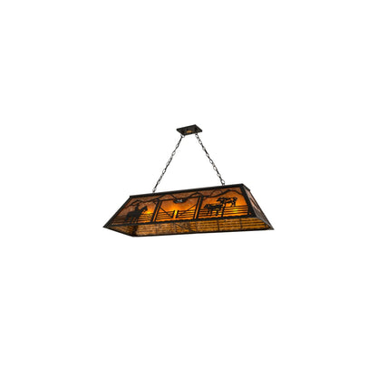 Personalized 9 Light 17" Wide Linear Pendant