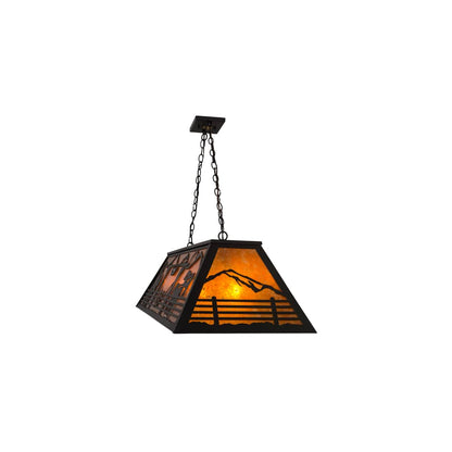 Personalized 9 Light 17" Wide Linear Pendant
