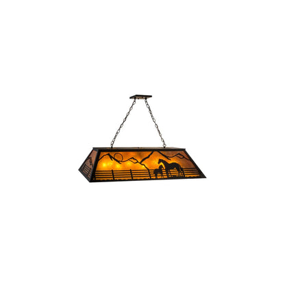 Personalized 9 Light 17" Wide Linear Pendant