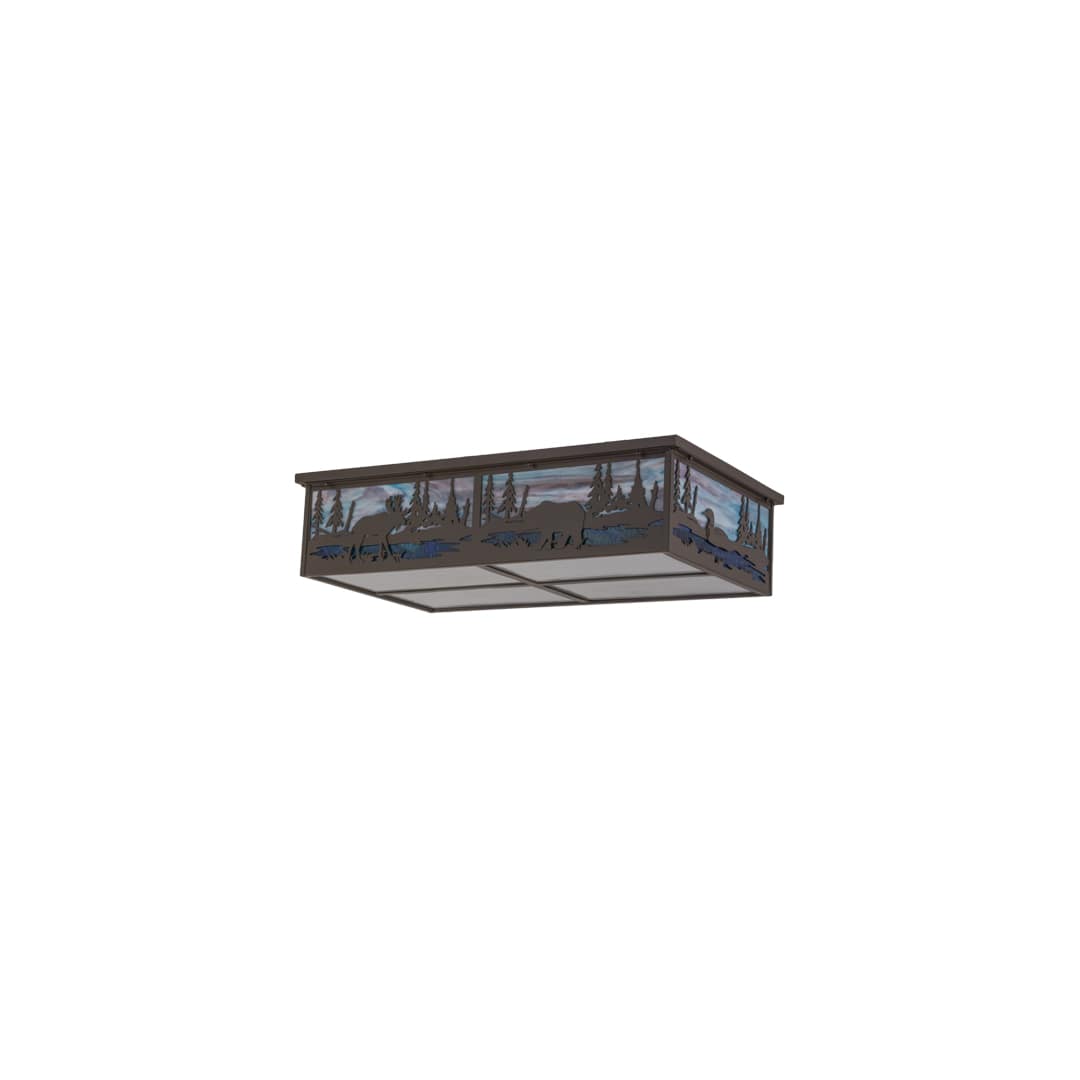 Wildlife at Pine Lake 8 Light 36" Wide Flush Mount Ceiling Fixture