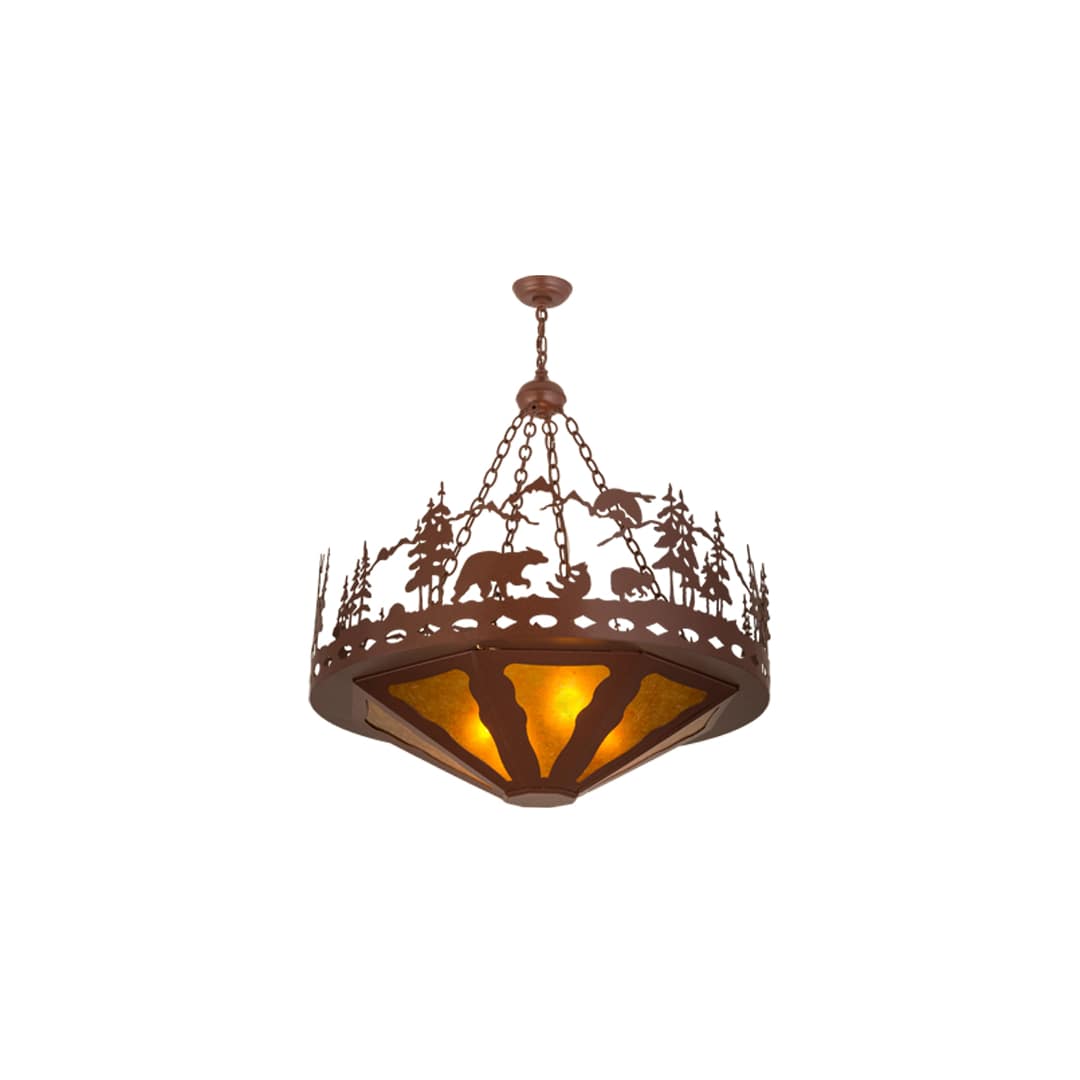Bear Family 4 Light 36" Wide Pendant
