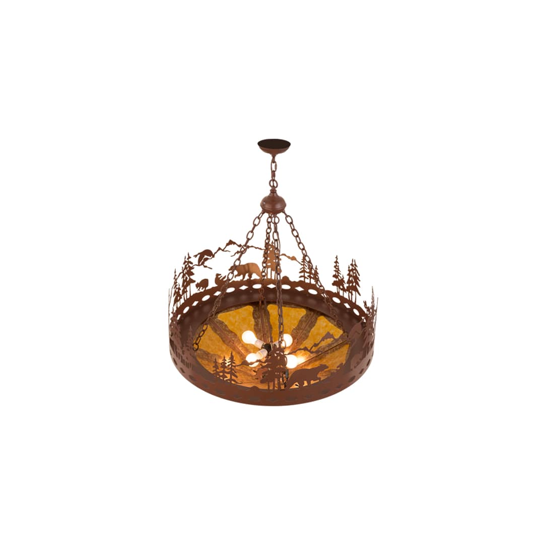Bear Family 4 Light 36" Wide Pendant