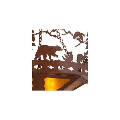 Bear Family 4 Light 36" Wide Pendant
