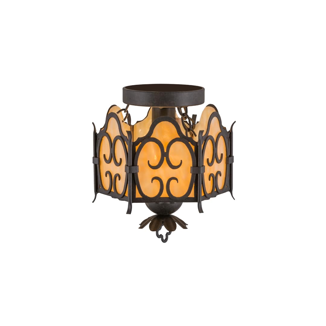 Radha 11" Wide Semi-Flush Drum Ceiling Fixture