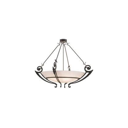Ceres 6 Light 50" Wide Semi-Flush Bowl Ceiling Fixture - Timeless Bronze Finish