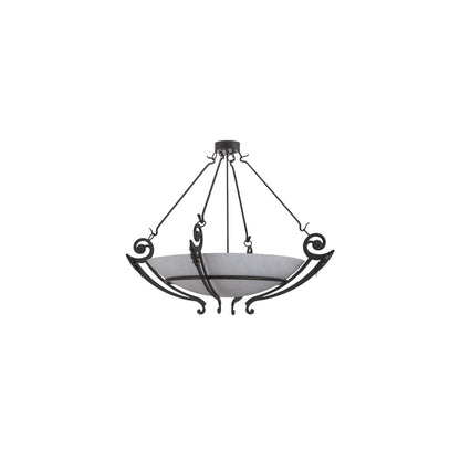 Ceres 6 Light 50" Wide Semi-Flush Bowl Ceiling Fixture - Timeless Bronze Finish