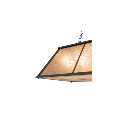 Tri-Panel 6 Light 17" Wide Linear Pendant