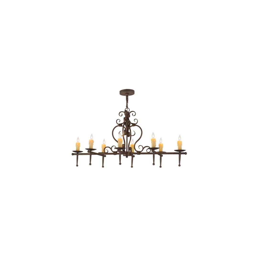Monica 8 Light 21" Wide Taper Candle Linear Chandelier