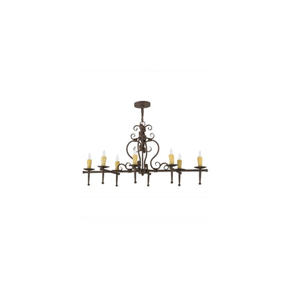 Monica 8 Light 21" Wide Taper Candle Linear Chandelier