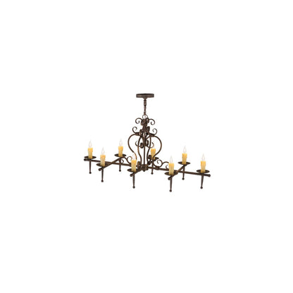 Monica 8 Light 21" Wide Taper Candle Linear Chandelier