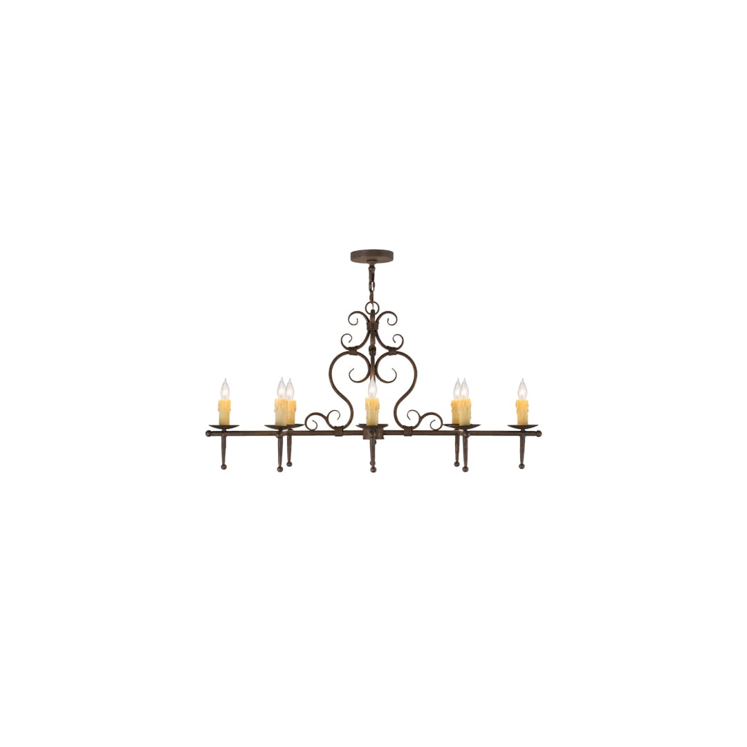 Monica 8 Light 21" Wide Taper Candle Linear Chandelier