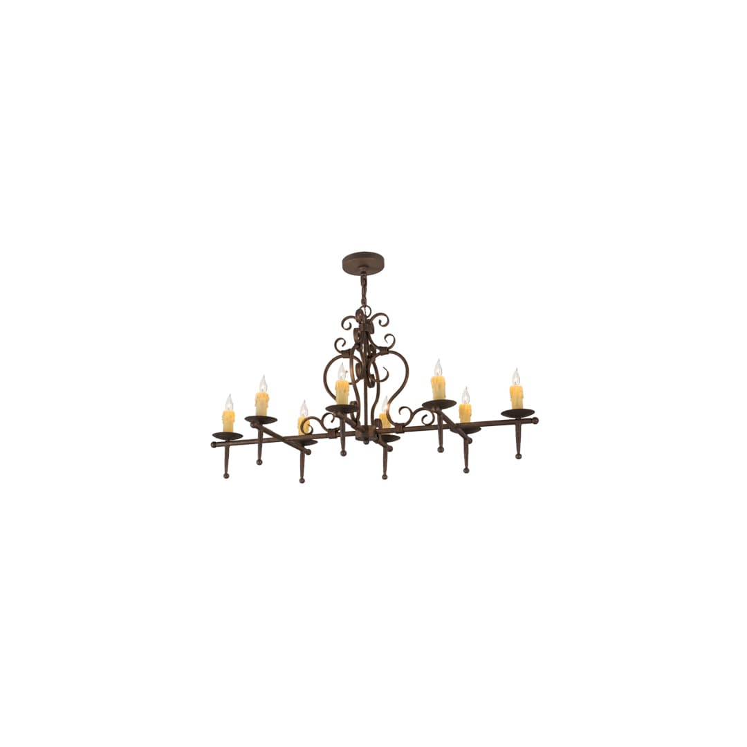 Monica 8 Light 21" Wide Taper Candle Linear Chandelier
