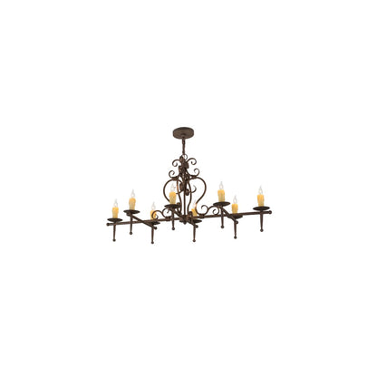 Monica 8 Light 21" Wide Taper Candle Linear Chandelier