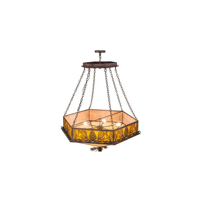 Mountain Pine 6 Light 51" Wide Pendant
