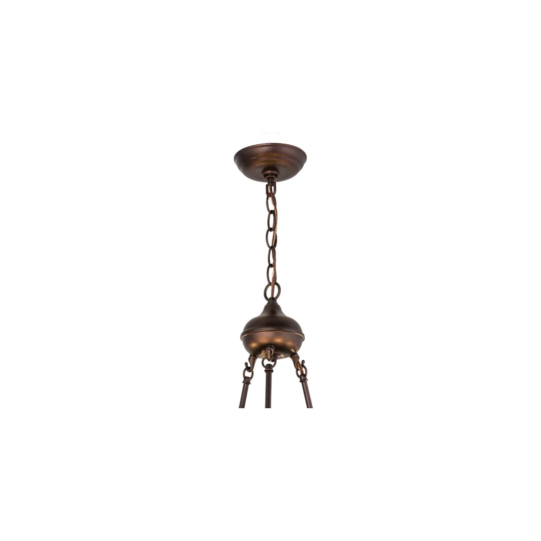 Tiffany Jeweled Peacock 6 Light 34" Wide Chandelier