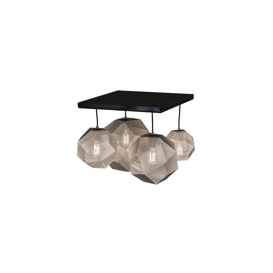 Nidos Struttura 4 Light 30" Wide Abstract Multi Light Pendant