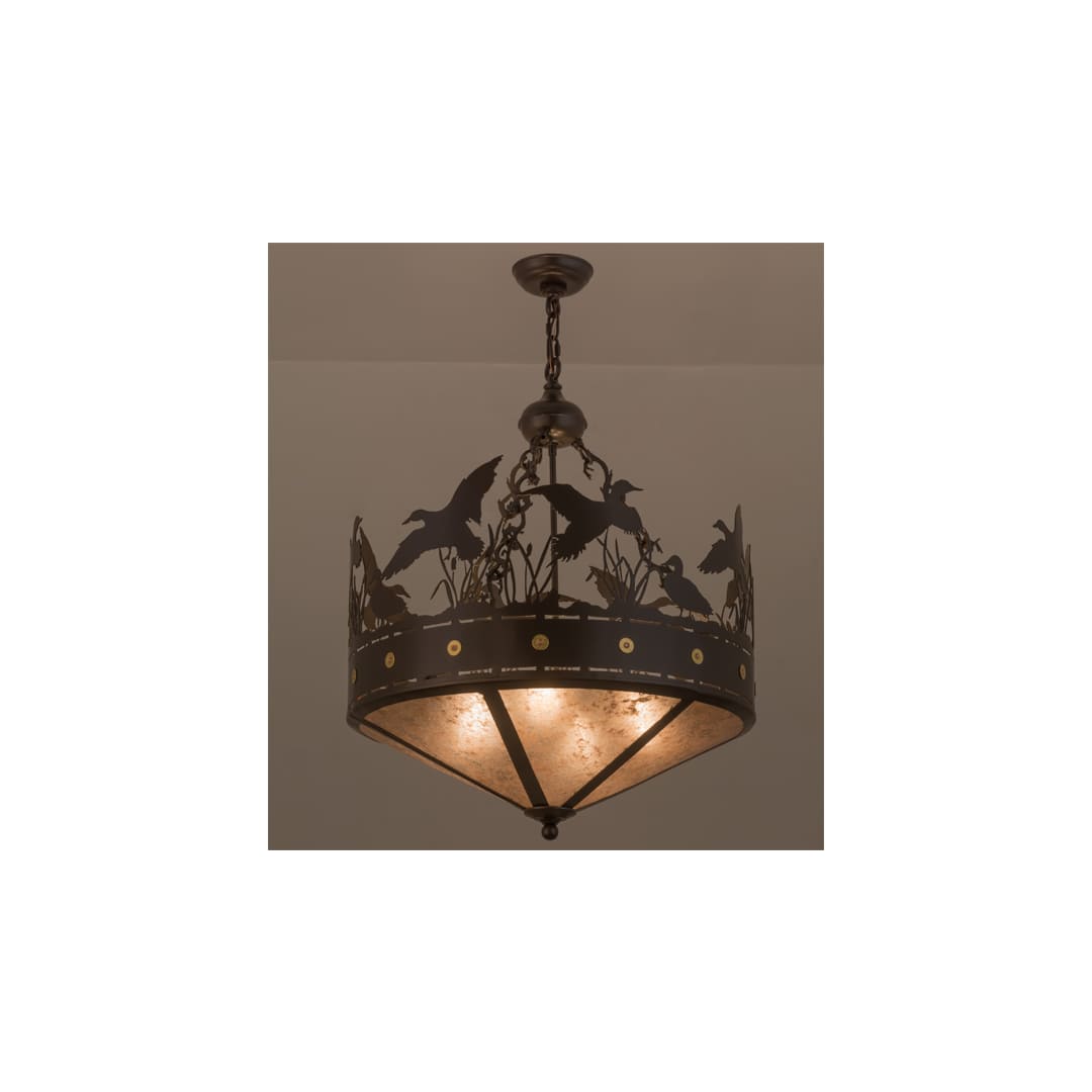 Ducks in Flight 4 Light 24" Wide Pendant