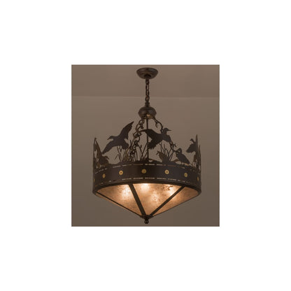 Ducks in Flight 4 Light 24" Wide Pendant