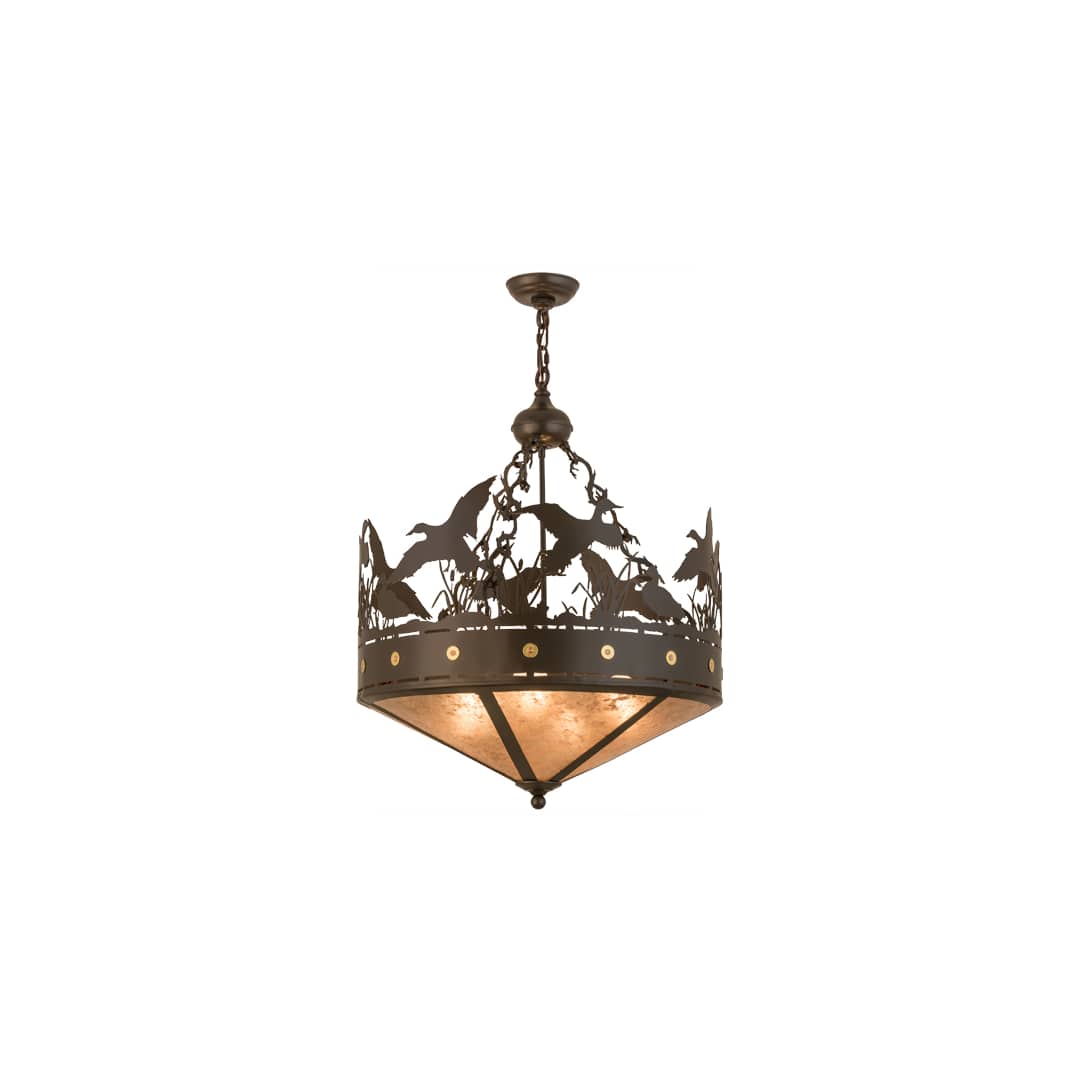 Ducks in Flight 4 Light 24" Wide Pendant