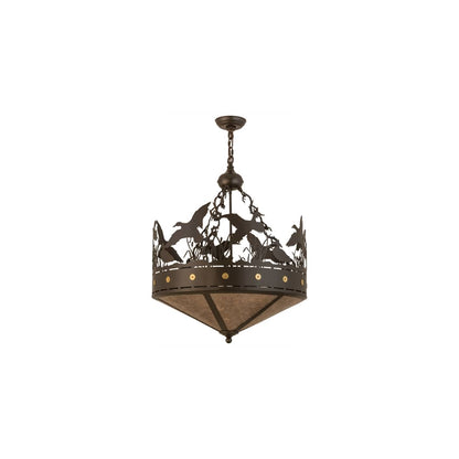 Ducks in Flight 4 Light 24" Wide Pendant