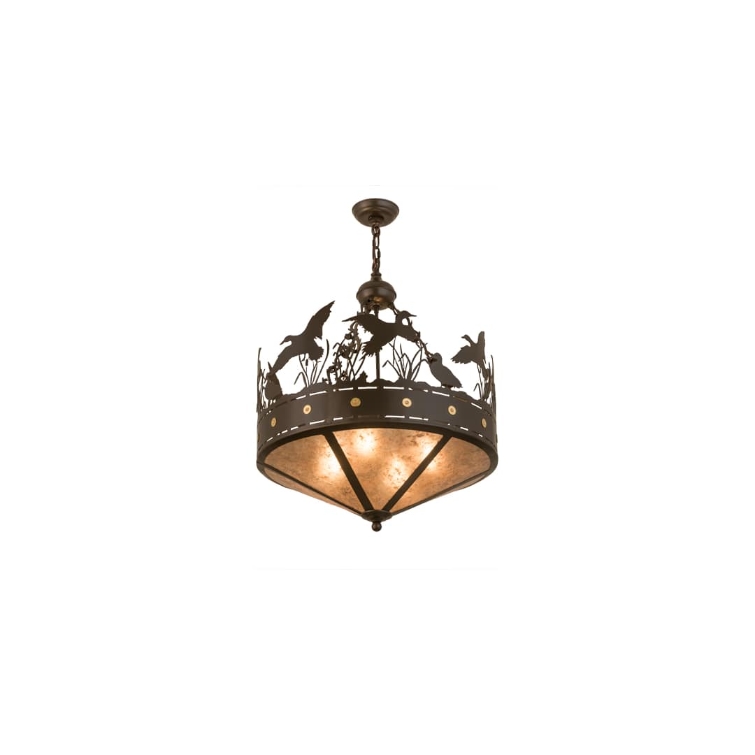 Ducks in Flight 4 Light 24" Wide Pendant