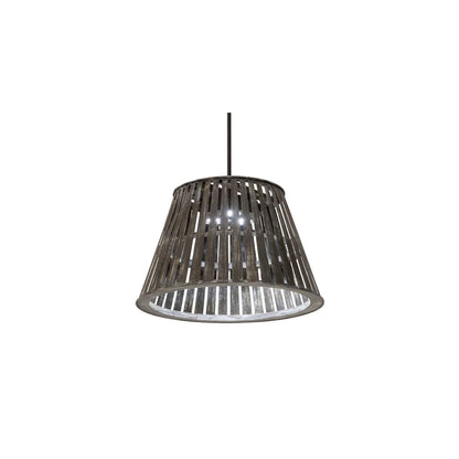 Peach Basket 3 Light 31" Wide Wood Pendant