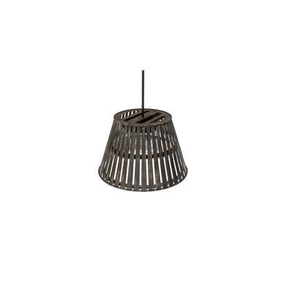 Peach Basket 3 Light 31" Wide Wood Pendant
