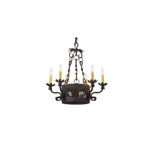 Dragone 6 Light 24" Wide Taper Candle Style Chandelier