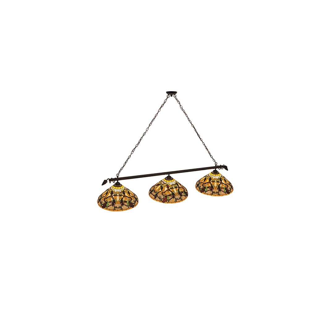 Jeweled Grape 3 Light 20" Wide Linear Pendant