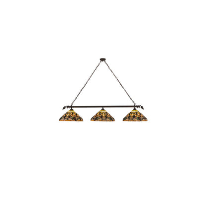 Jeweled Grape 3 Light 20" Wide Linear Pendant
