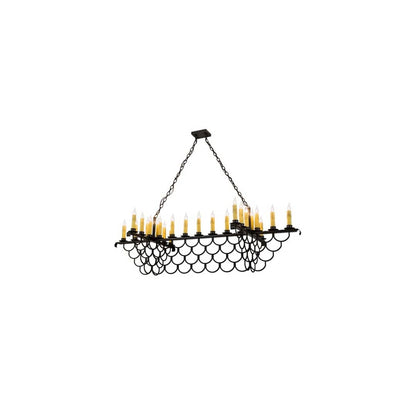 Picadilly 23 Light 32" Wide Taper Candle Linear Chandelier