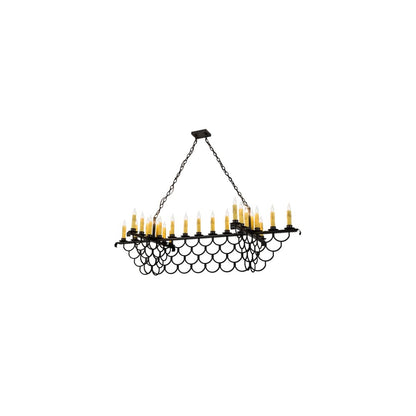 Picadilly 23 Light 32" Wide Taper Candle Linear Chandelier