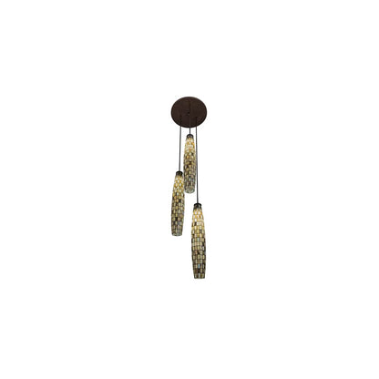 Checkers 3 Light 24" Wide Multi Light Pendant