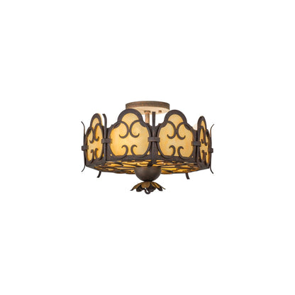 Radha 2 Light 15" Wide Semi-Flush Drum Ceiling Fixture