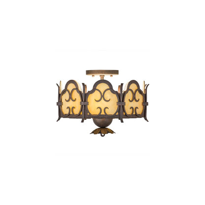 Radha 2 Light 15" Wide Semi-Flush Drum Ceiling Fixture