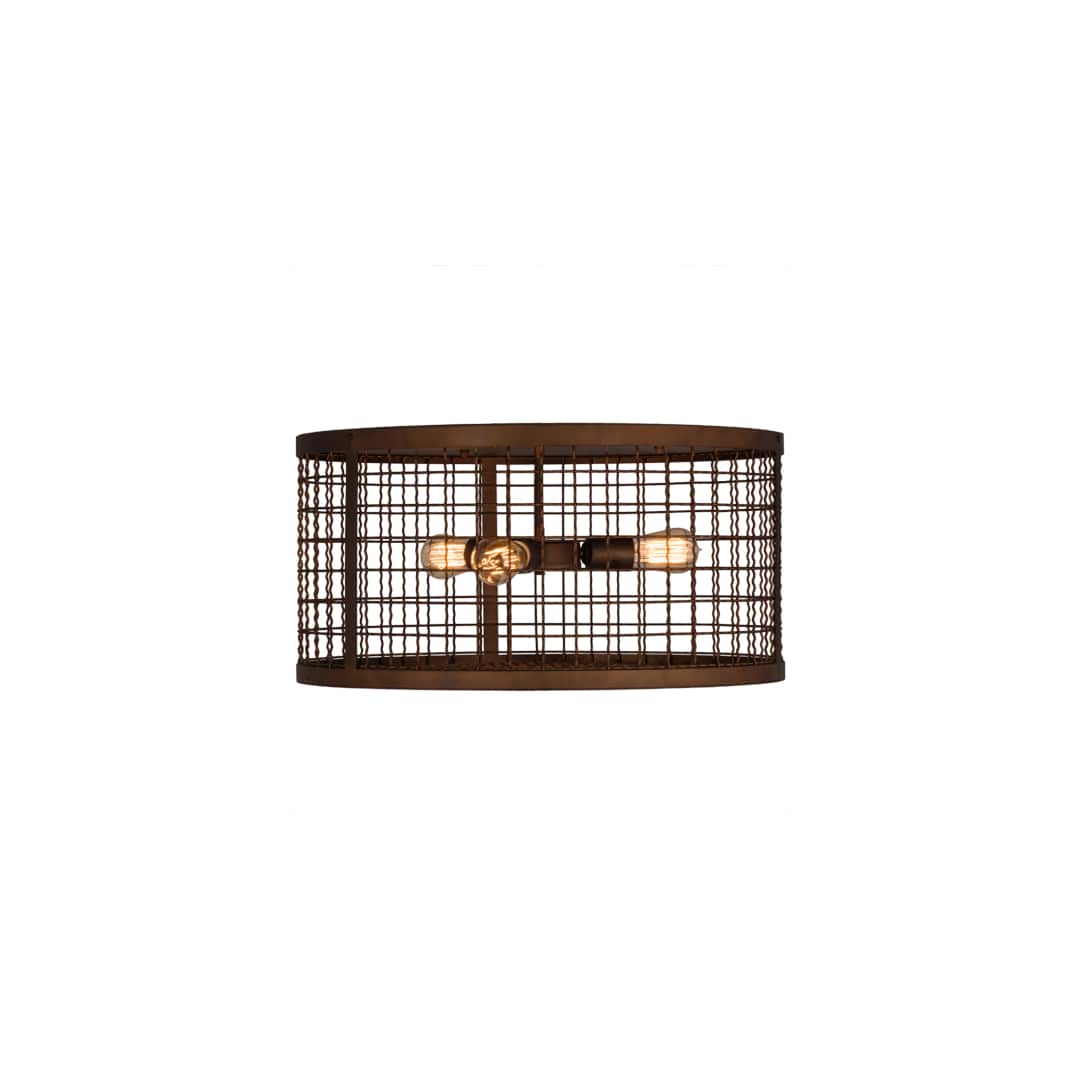 Paloma Golpe 3 Light 24" Wide Flush Mount Drum Ceiling Fixture