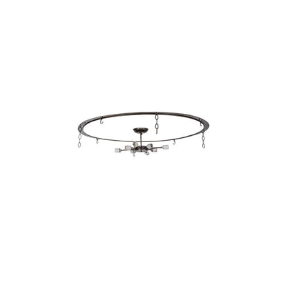 Fleur-de-lis 8 Light 47" Wide Semi-Flush Bowl Ceiling Fixture