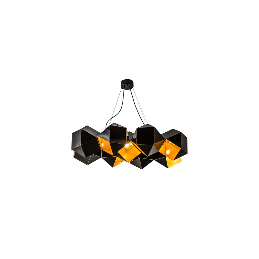 Vierzehn 9 Light 27" Wide Abstract Linear Pendant