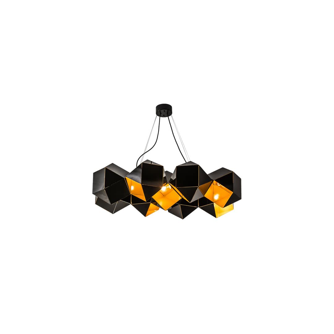 Vierzehn 9 Light 27" Wide Abstract Linear Pendant