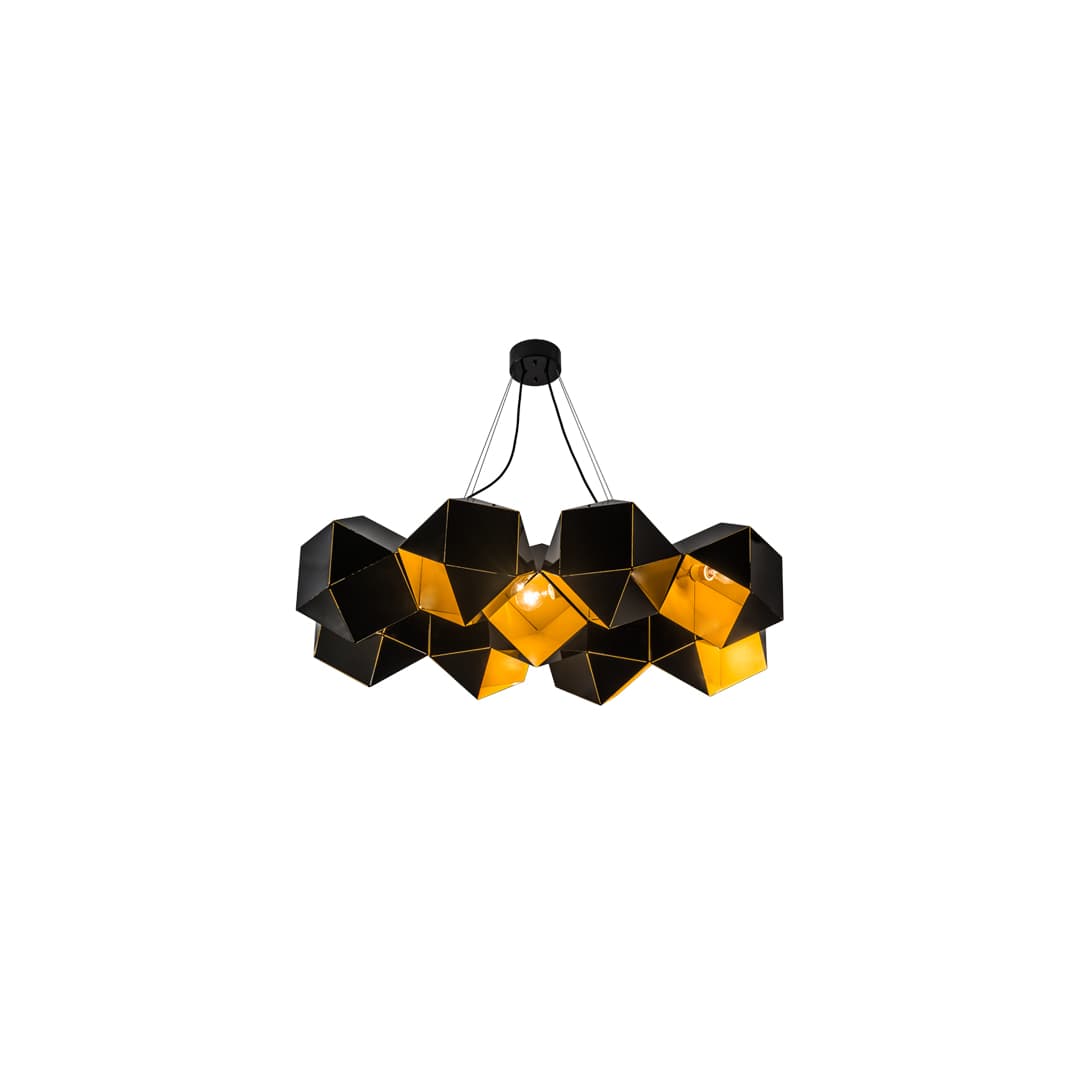 Vierzehn 9 Light 27" Wide Abstract Linear Pendant