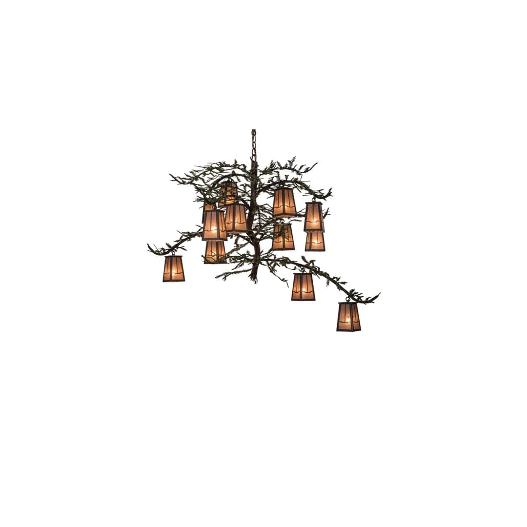 Pine Branch Valley View 12 Light 52" Wide Chandelier