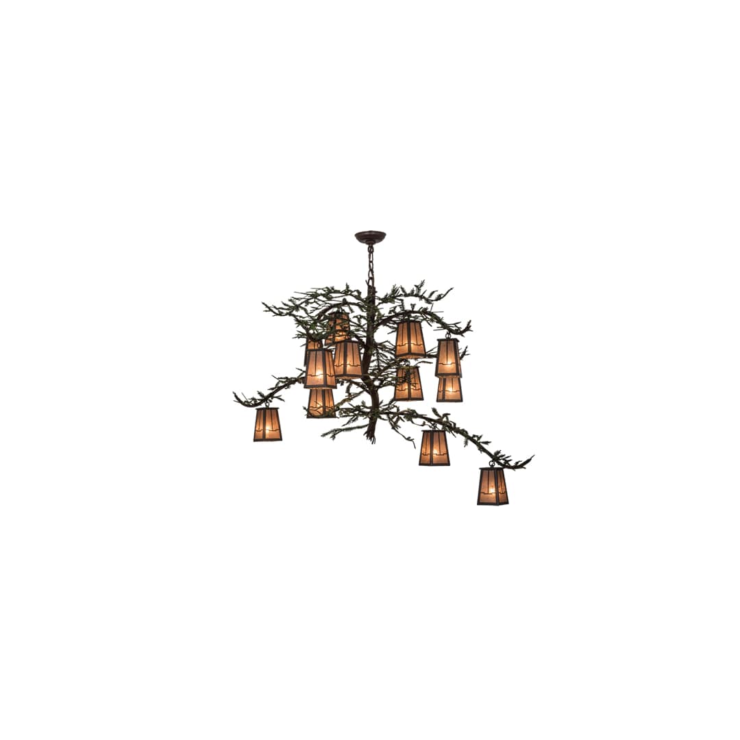 Pine Branch Valley View 12 Light 52" Wide Chandelier