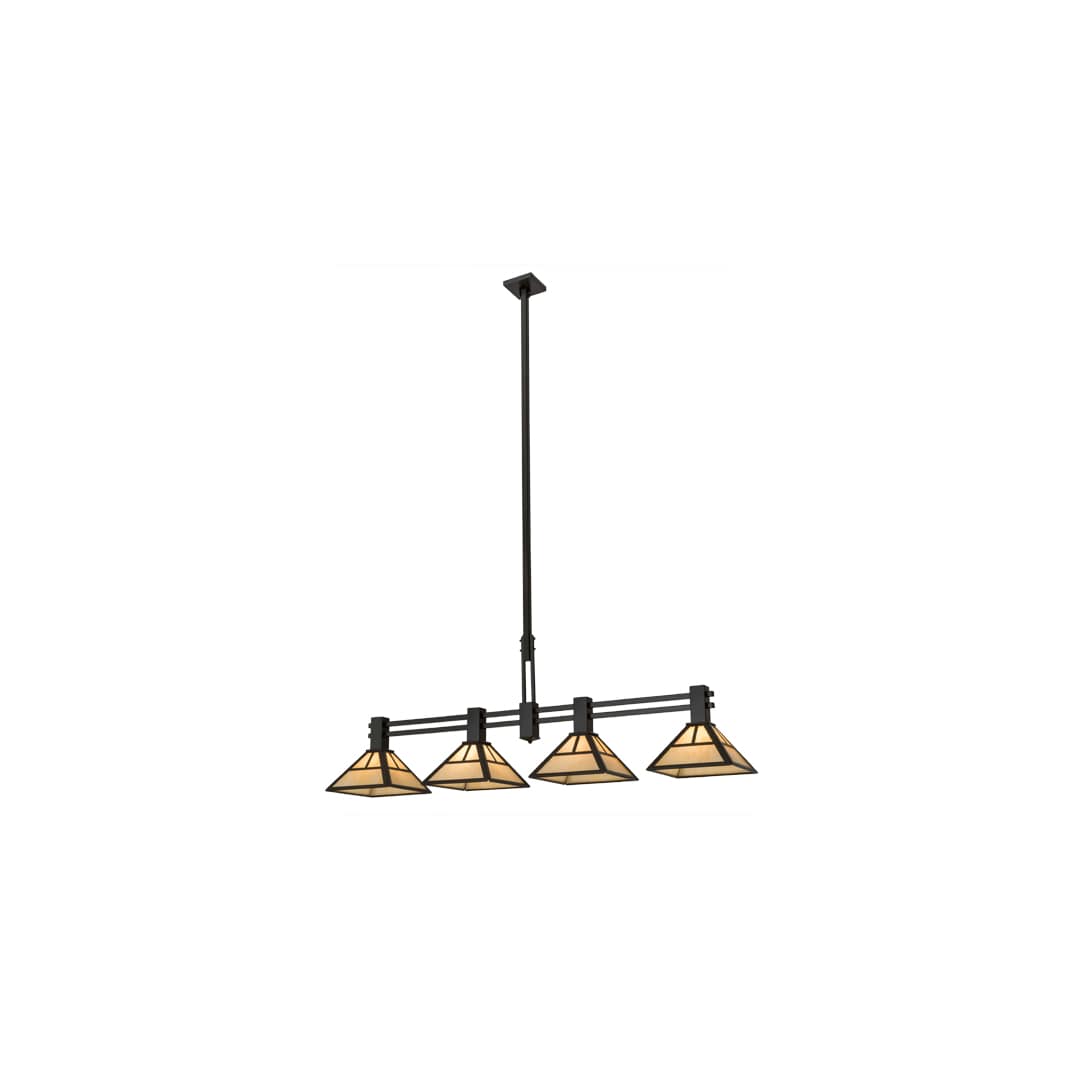 Mission 4 Light 12" Wide Linear Pendant