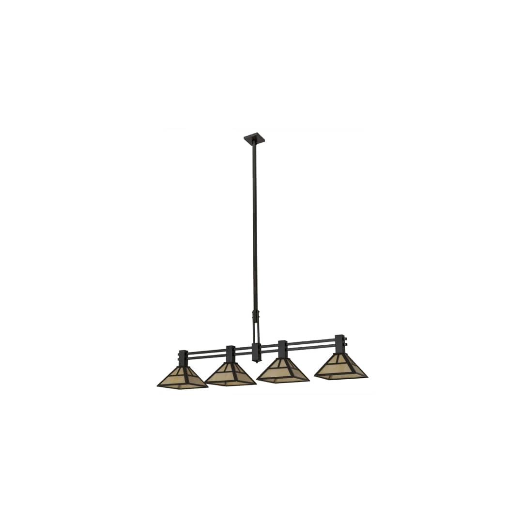 Mission 4 Light 12" Wide Linear Pendant