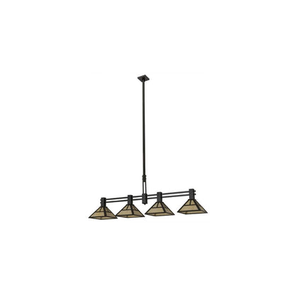 Mission 4 Light 12" Wide Linear Pendant
