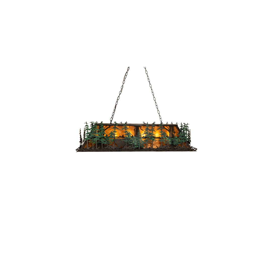 Wildlife Through the Trees 6 Light 20" Wide Linear Pendant