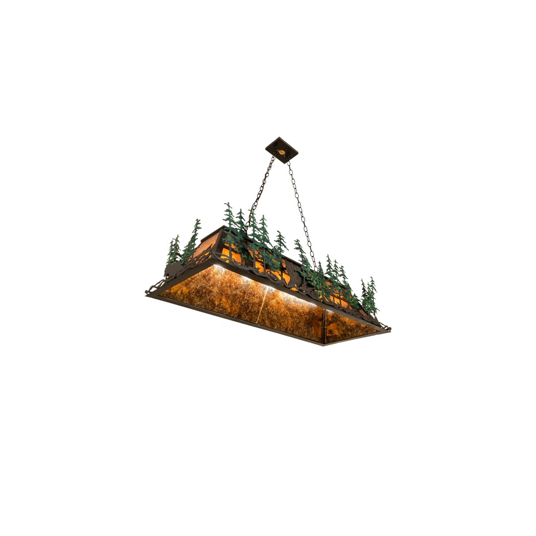 Wildlife Through the Trees 6 Light 20" Wide Linear Pendant