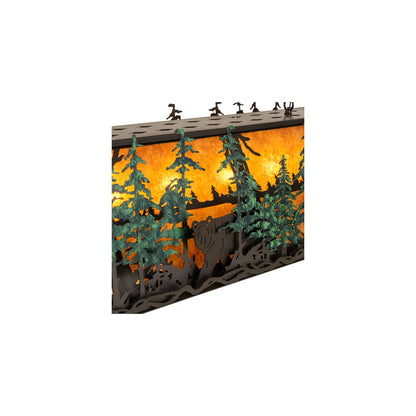 Wildlife Through the Trees 6 Light 20" Wide Linear Pendant